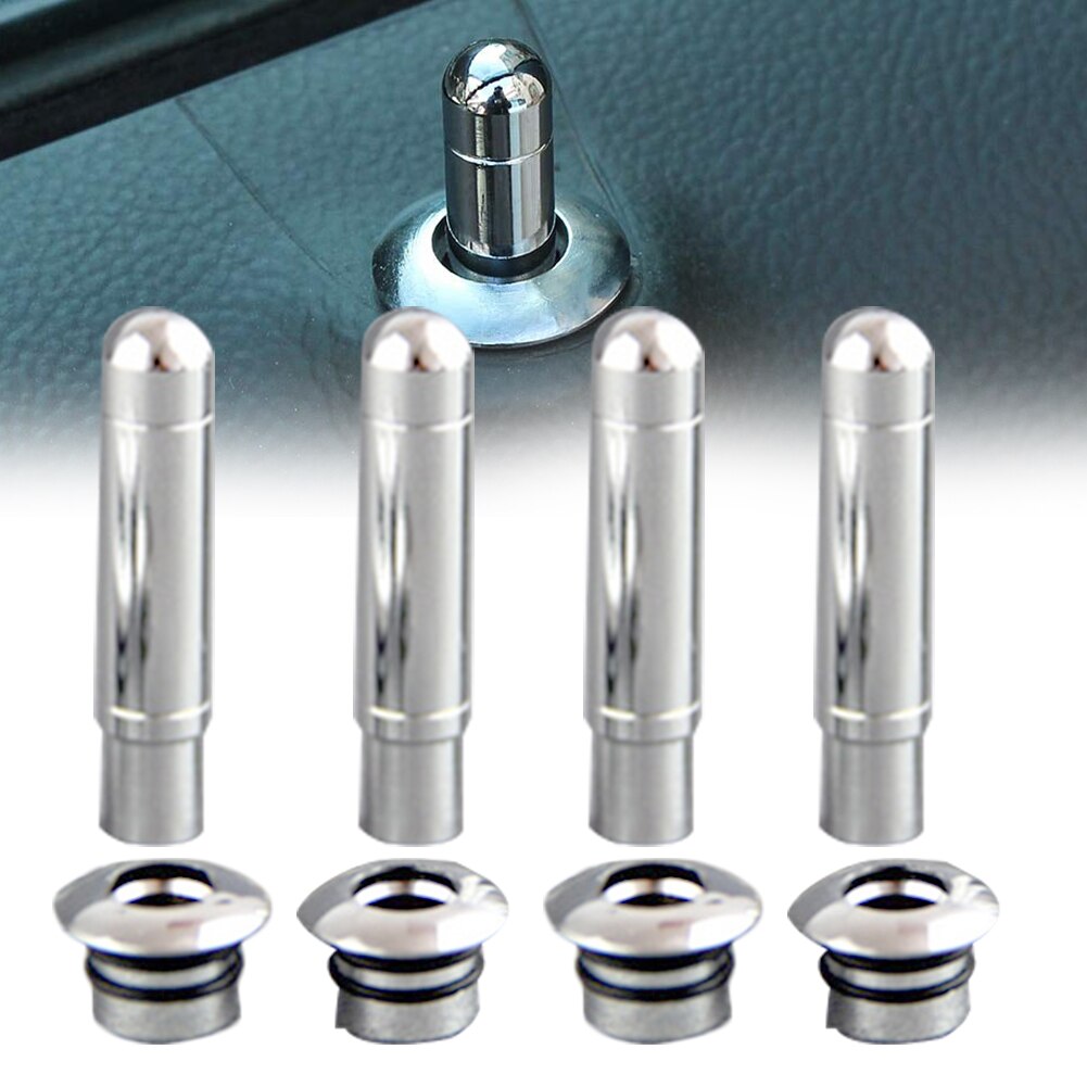 Door Lock Pin Replacement Car Part Tools With Cap Accessories Lightweight Auto Styling Aluminum Alloy Chrome Trim For Chevrolet