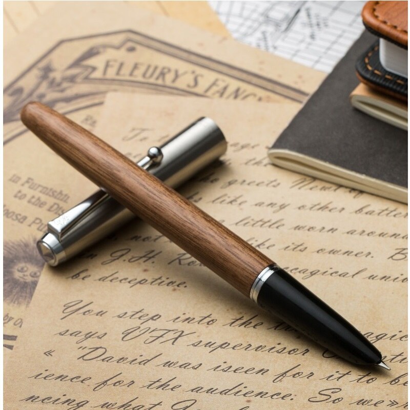 Classic Wood Fountain Pen Signature pen 0.38mm Extra Fine Nib Calligraphy Pens Jinhao 51A Stationery stationery