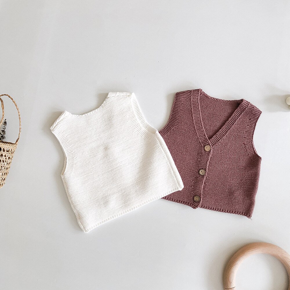 Camisola do bebê 2021 novo bebê menina colete bebê meninos meninas all-around 0-2-year-old cardigan fio de algodão de malha camisola colete casaco