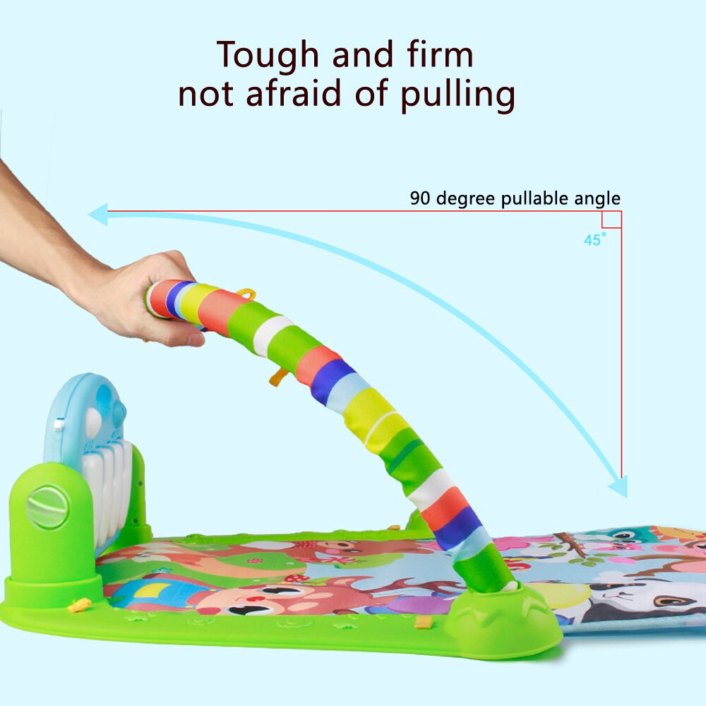 Baby Crawl Mat Kids Gym Tapis Educatief Rack Game Zuigeling Muziek Speelkleed Met Piano Toetsenbord Peuter Spelen Pad