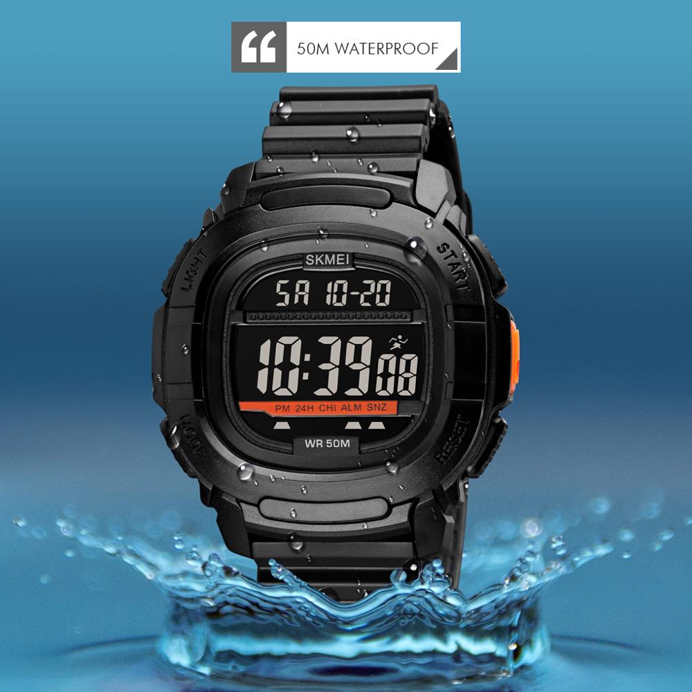 Skmei heren digitaal polshorloge dual time outdoor horloge led waterdicht gshock elektronische sporthorloges herenhorloges reloj hombre