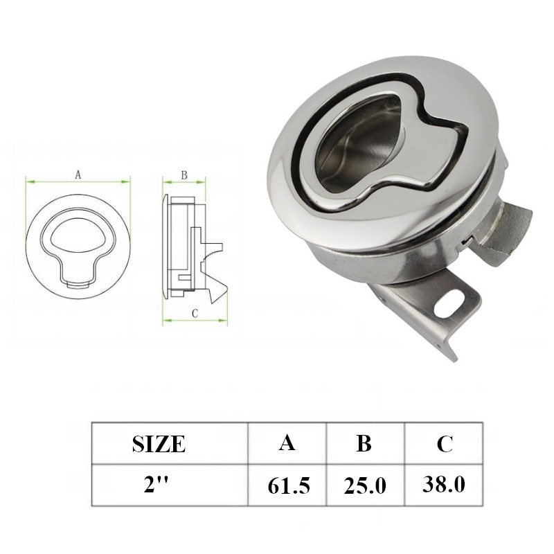 Stainless Steel Flush Boat Marine Latch Flush Pull... Grandado
