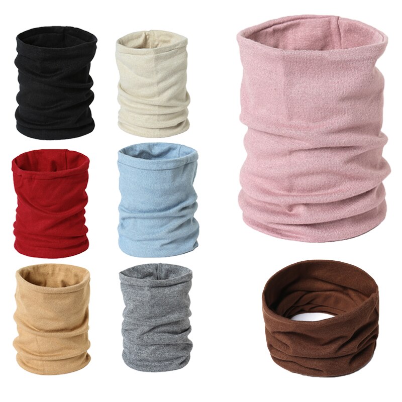 hiver unisexe écharpes femmes anneau cou col écharpe doux cachemire-comme solide Bandana hommes en plein air Snood enveloppes