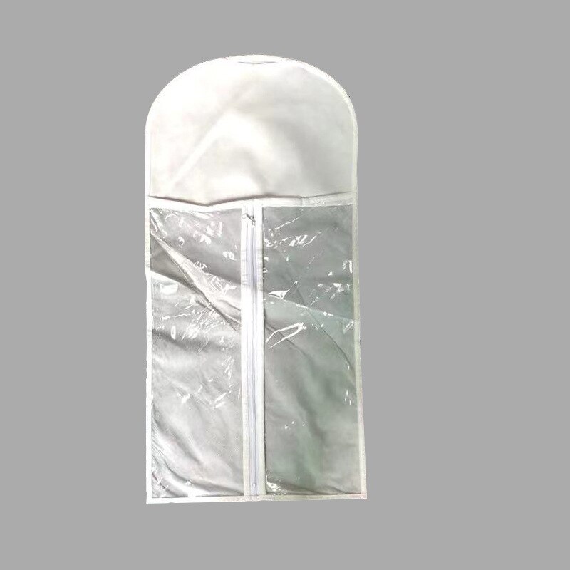 Sac de rangement de perruque Non tissé, housse anti-poussière avec cintre, sac de rangement de perruque Portable de meilleure pour queue de cheval/Clips d&#39;extensions de cheveux: 1 PCS White