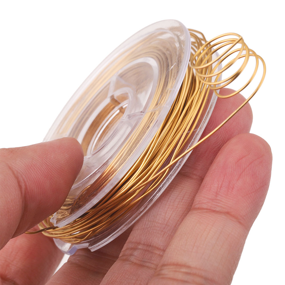 10m/rollo de alambre de cuerda de acero inoxidable, cuerda chapada en Pvd dorada, hilo de pesca para pulsera DIY, collares, pendientes, fabricación de joyas