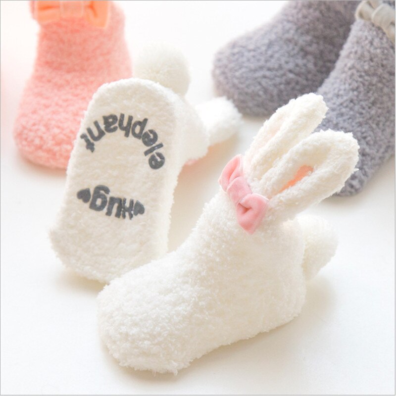 0-3t babysokjes koraal fleece peuter meisjes sokken dikke kleding accessoires winter herfst verjaardag kerst warme sok