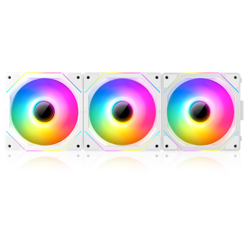TEUCER JM-1 Computerkast Fan ARGB Spiegel Cyclus Lichteffect 120mm 4Pin PWM PC Koelventilator Geluidsarm Waterkoeling Ventilador