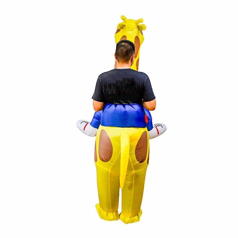 Yellow Giraffe Halloween Adult Cosplay Inflatable Suit Festive Party Clothing Set Carnival Party Event Funny Costumes