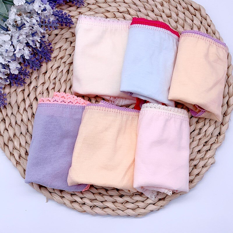 6 Stks/partij Meisje Slips Kinderen Ondergoed Kinderen Slipje Onderbroek Pak 2-12 Jaar: 3T