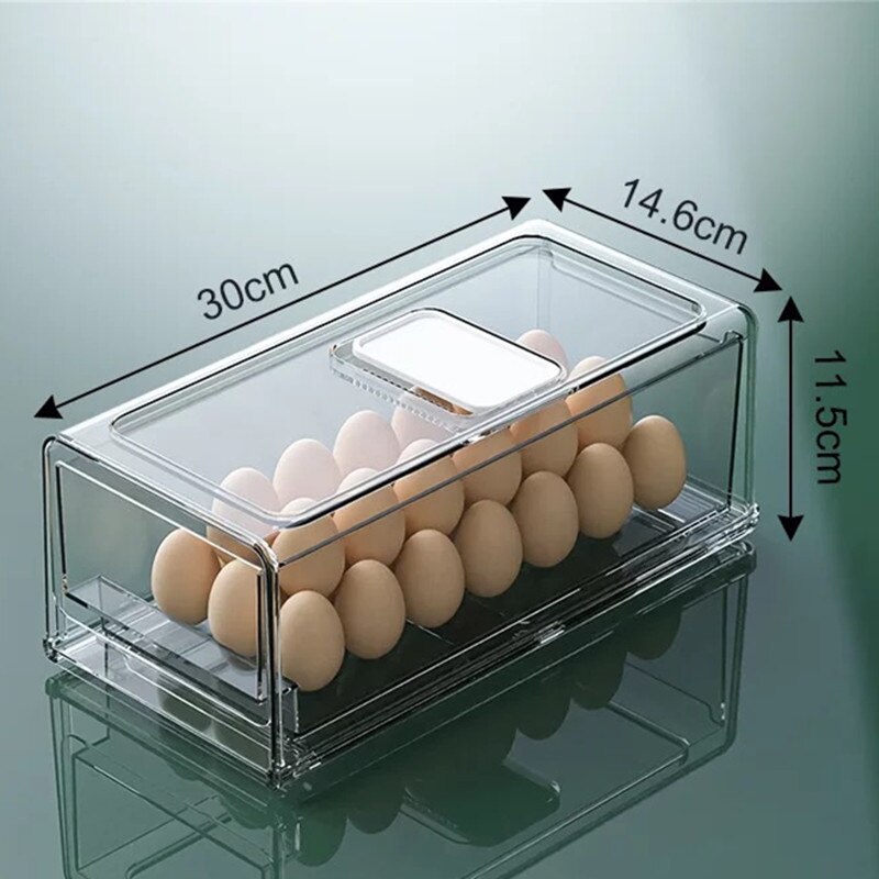 Stackable Kitchen Fridge Organizer Refrigerator Fresh-keeping Freezer Drawer Storage Box Food Sorting Container Bins Cabinet: A Type-M