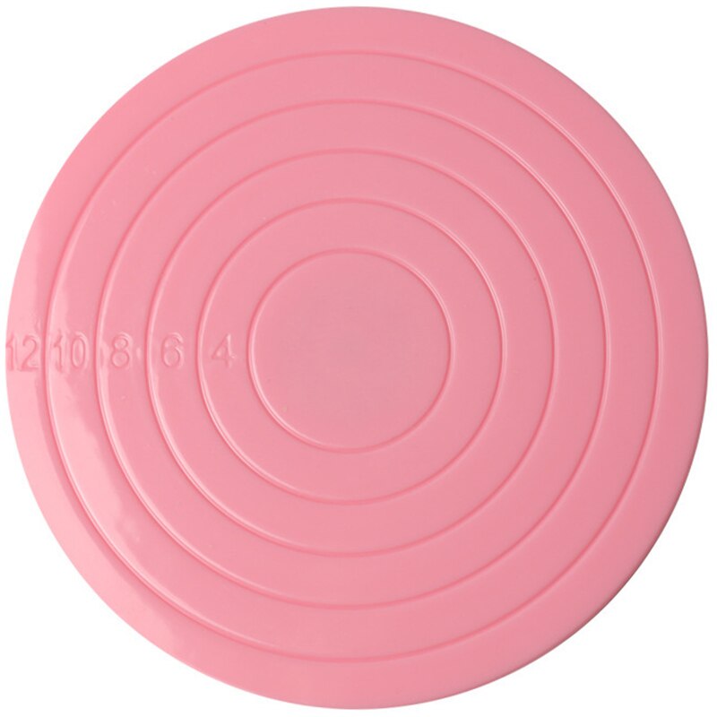 Rotating Cake Turntable Smoothly Revolving Cake Stand Spinner Baking Tools Accessories Supplies for Cake PR: Pink