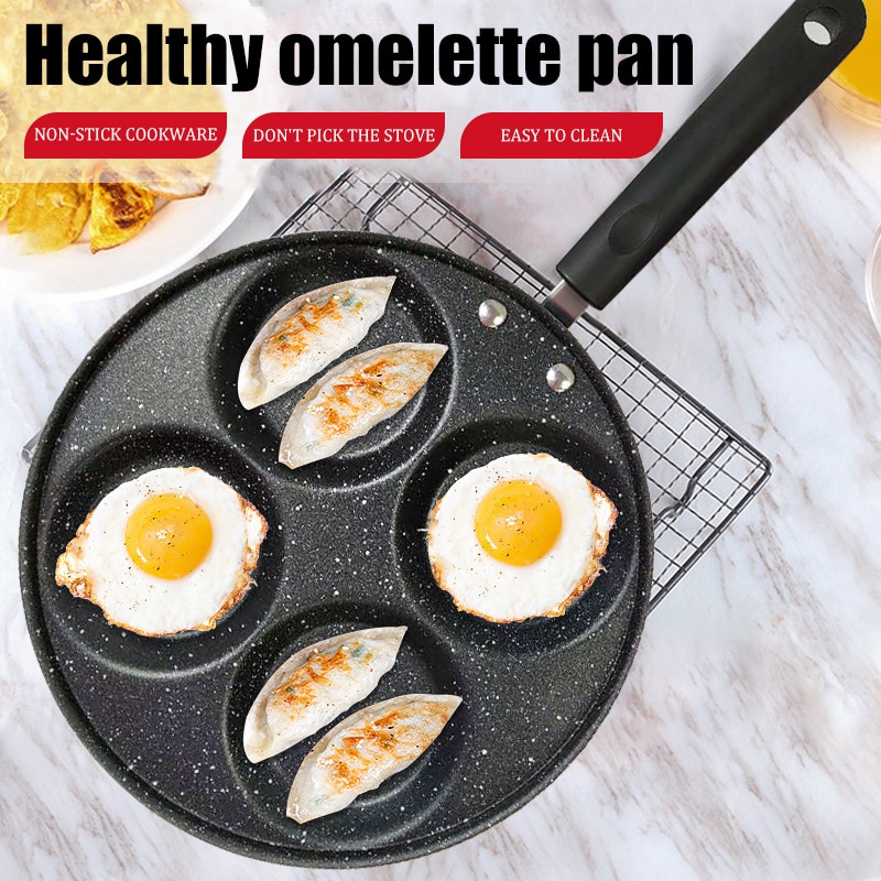 GEEKHOM Frying Pan Cast Iron Nonstick Pancake Pan Skillet Egg Pancake Steak Pan Cooking Egg Ham Pans Breakfast Maker Cookware