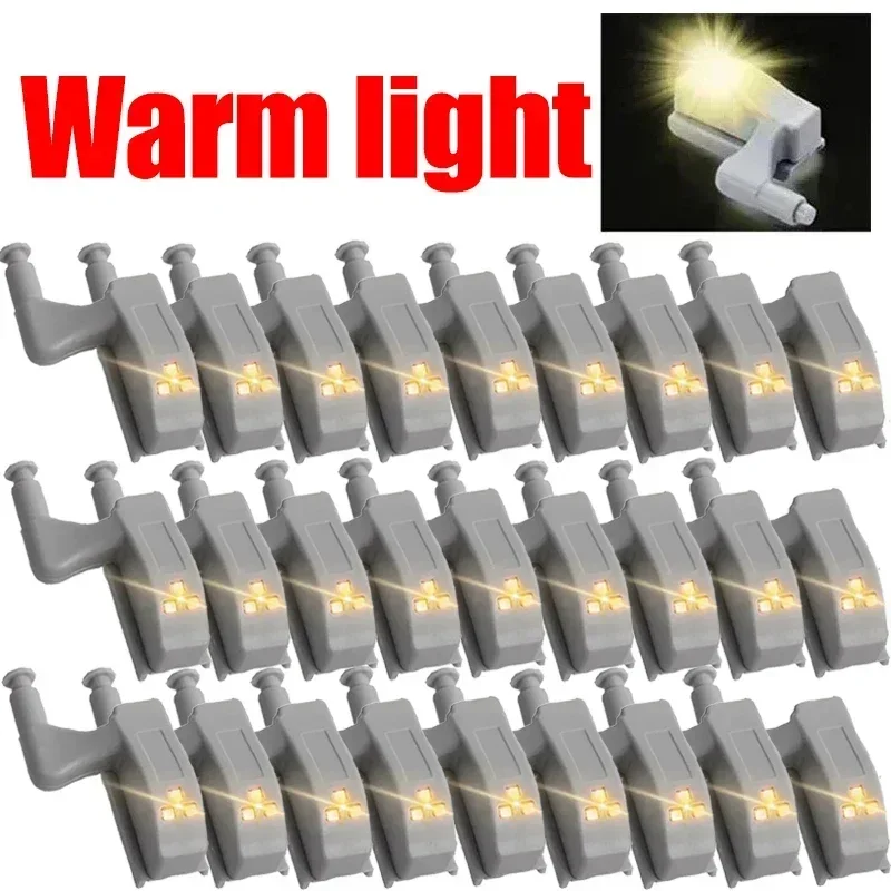 1/30 stk. universel led-lampe med indvendig hængsel, underskabslampe, garderobe, sensorlampe til skab, køkken, soveværelse, skab, natlamper: Rød & grøn & blå / Andet