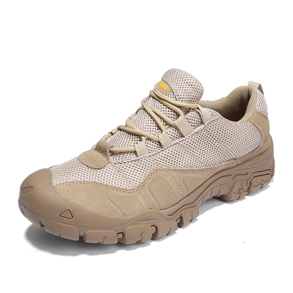 Tentoonstelling Outdoor Casual Sneakers Mesh Lage Laars Mannen Schoenen Antislip Slijtvaste Mode Desert Laarzen Heren size Schoen 39-46: Desert color / 9.5