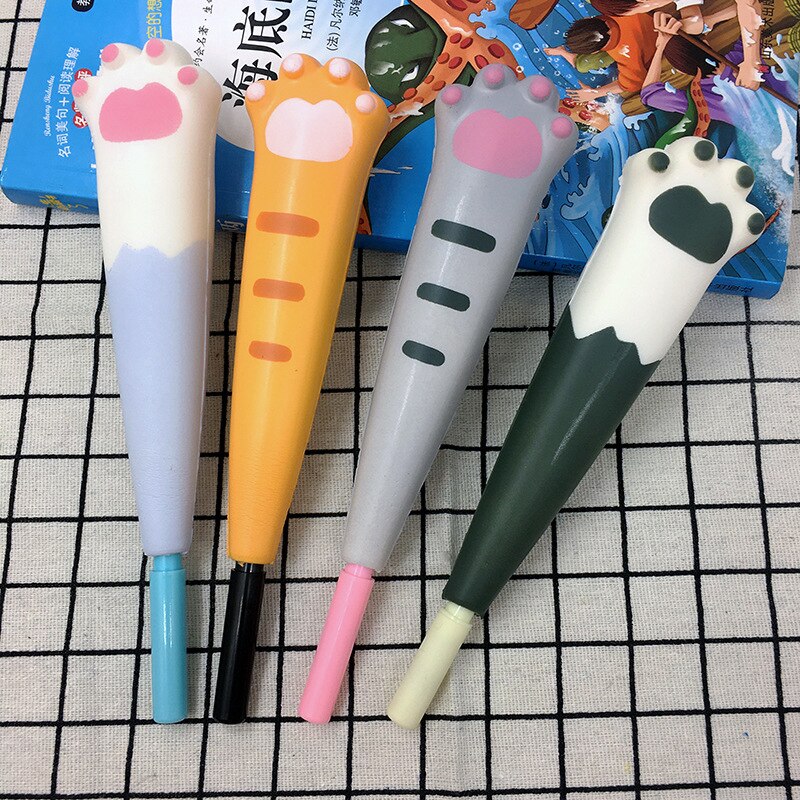 2pcs Cute Squishy Pen Cap Cat Chocolate Alpaca Torch Stationery Pencil Holder Toppers Slow Rising Squeeze Children