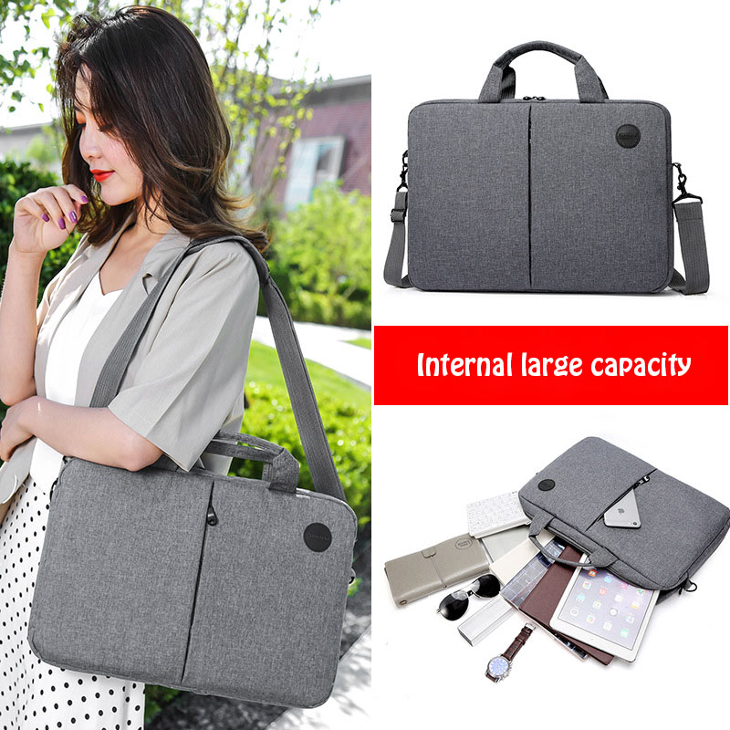 Mannen Aktetas 15.6 Inch Canvas Computer Tas Handtas Voor Mannen Vrouwen Aktetas Schoudertas Office Tassen Voor Mannen Maletin Mujer