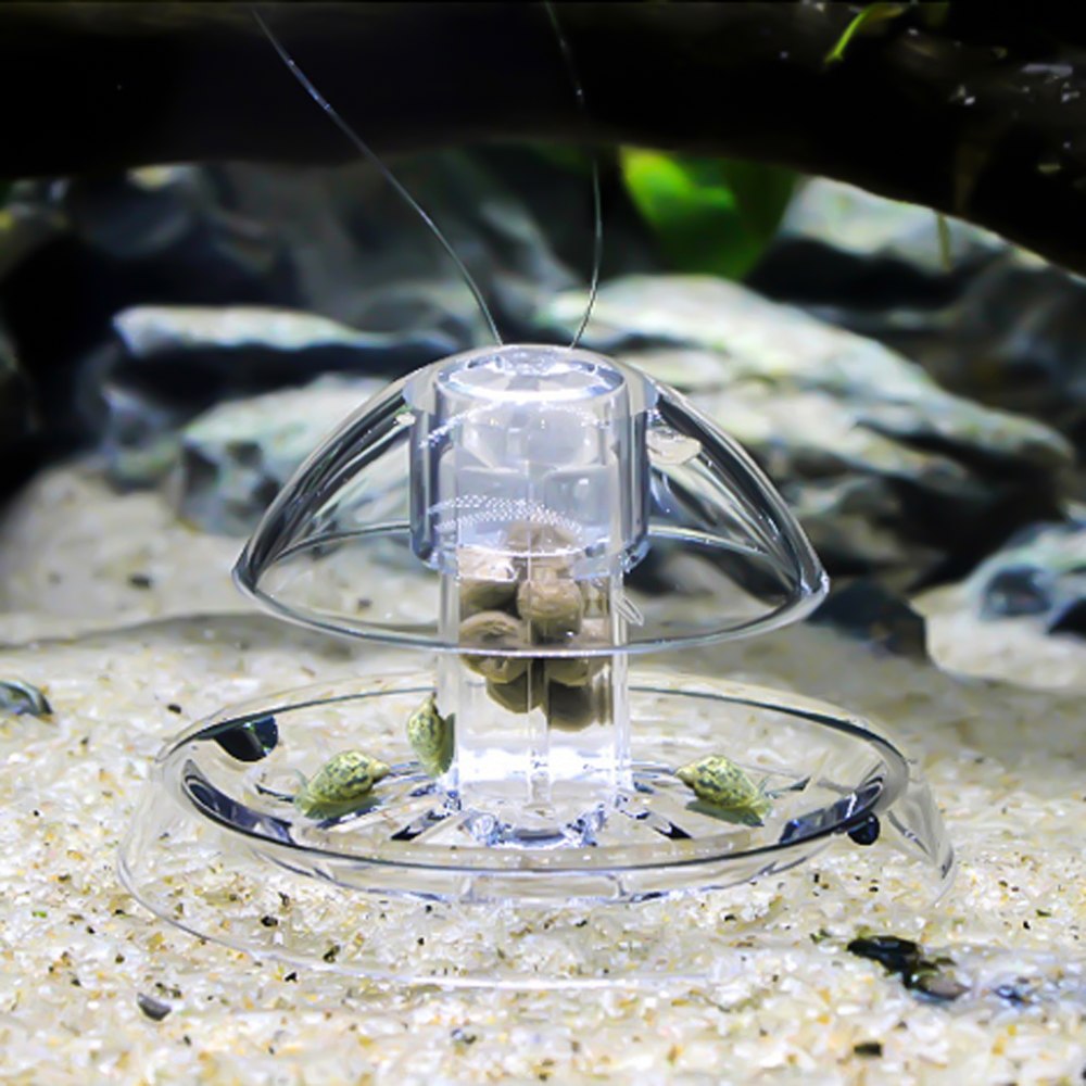 Aquarium Fish Plant Tank Plastic Clear Snail Trap Free Bait for Aquarium Fish Tank Plants Planarian Leech Catch Environment