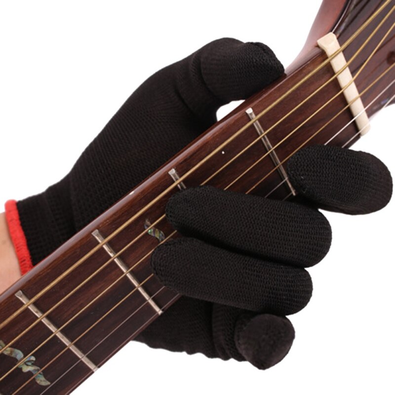 Soulagement de la douleur du bout des doigts main gauche gant de guitare gant de basse débutant jouant au gant du bout des doigts