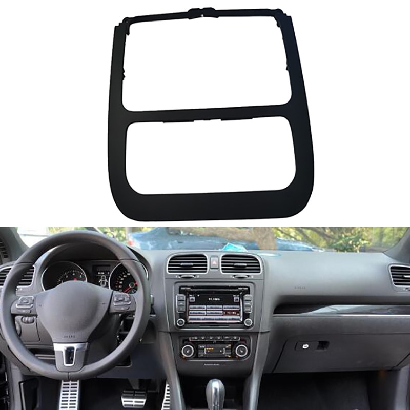 Svart automatisk klimaanlegg panel cd panel surround radio trim for jetta golf 5 mk5 mk6 1kd 858 069