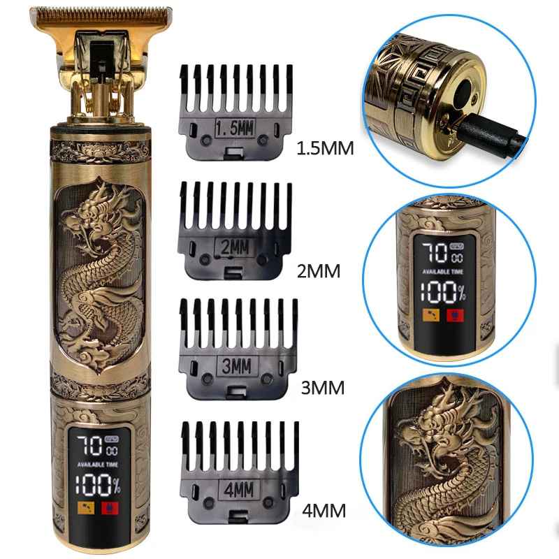 Tondeuse à cheveux professionnelle 2022 T9 0mm pour hommes, rasoir électrique pour barbe et barbier, Machine pour couper les cheveux