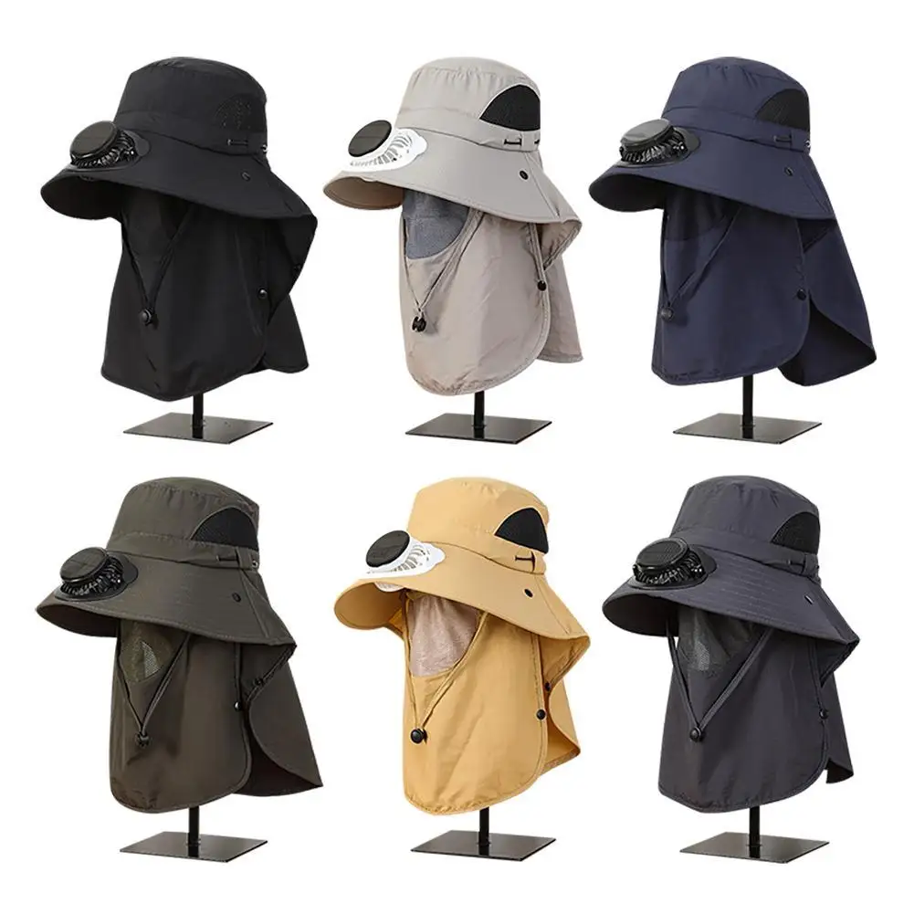 Solar Charging Fan Hat Working Outdoors Sunshade Sun Pot Picking Sun Hat Tea Garden Protection Greenhouse Removable