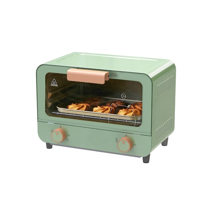 DMWD 9L Mini Electric Baking Oven 220V Home Pizza Oven Baking Tools For Cakes Chicken Wing Temperature Control Timing: Green