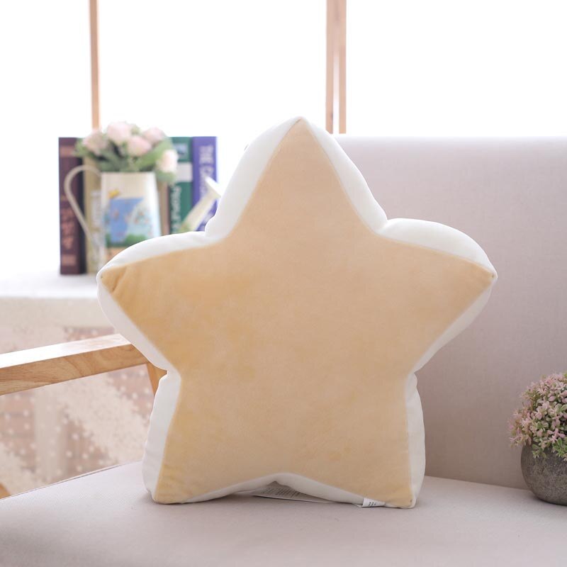 Karamelli väri pilvi tähti kuu sateenkaari tyyny pyöreä muoto pehmo pallo tyyny tyyny kodin sohva sisustus tyyny ystävälle: Keltainen tähti 36 x 36cm