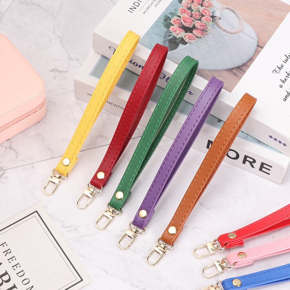 Waterproof PU Leather Wallet Strap Belt Portable Replaceable Handbag Metal Bag Wrist Strap Straps Key Belt