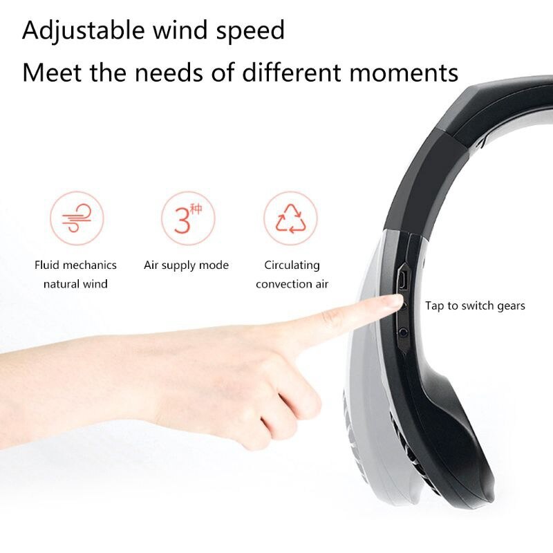 latest USB portable 2-in-1 air cooler mini electric air conditioner portable hanging neck cooling fan