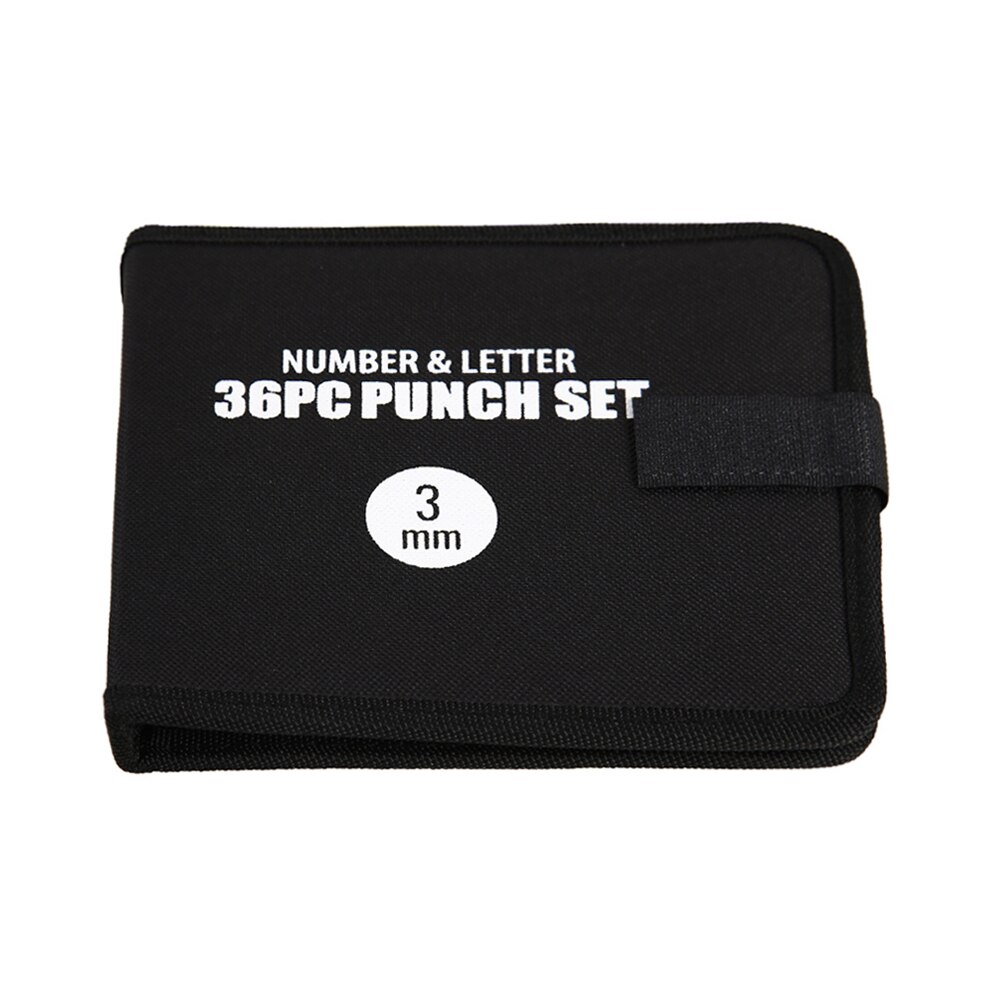 Household DIY Stamping Pressing Tool 3/4/5mm Alphabet Number Stamping Punch Tool Kit Steel Punch Tool Leather Craft 36pcs/set: 3mm