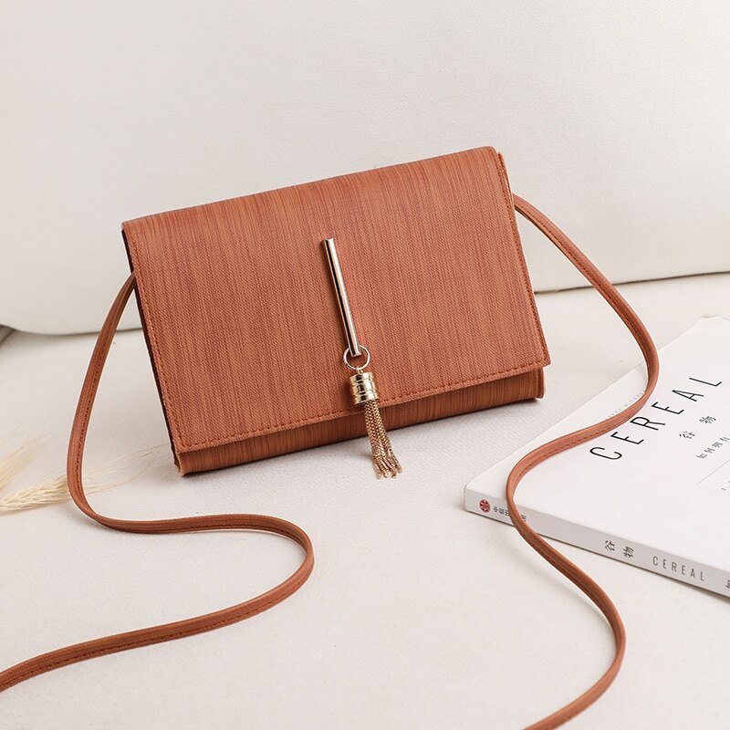 Trend damer enfärgad liten fyrkantig väska koreansk personlighet metall måne och stjärna dekorerade cross-body handväskor: 6