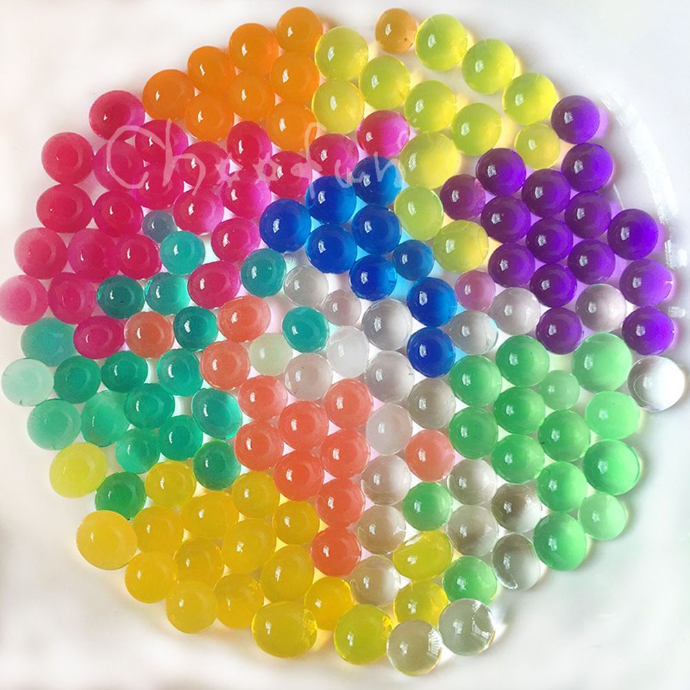 Perles d'eau en Hydrogel pour enfants, 500 pièces, cristal, terre, boue, plante d'eau, fleur, gelée, boules d'eau, jouet, Vase, décoration
