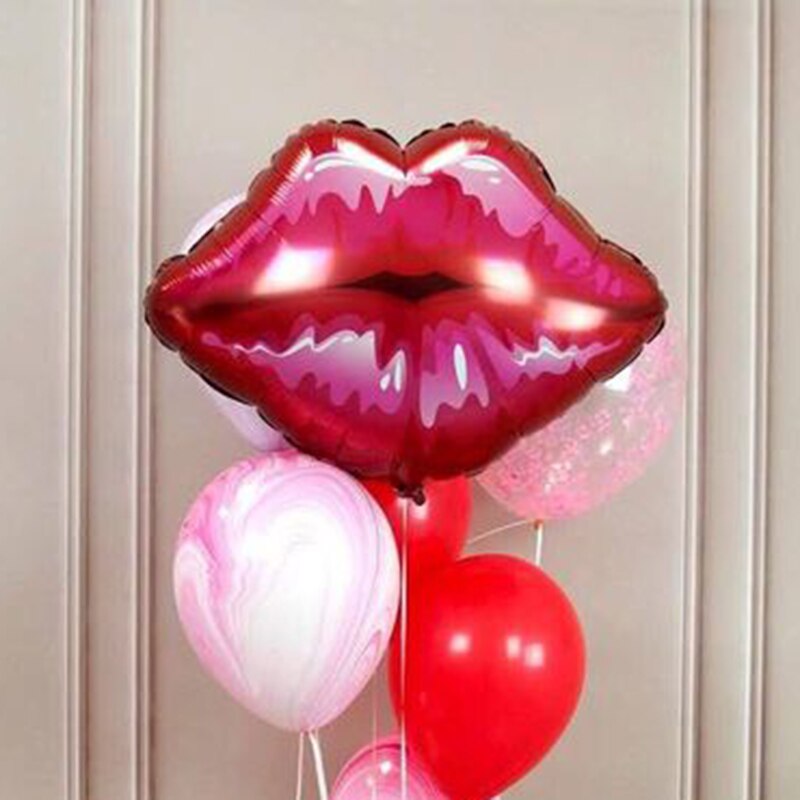 1 kpl isot huulet helium ilmapallot rakkaus globos ruusu punainen huulipallo ystävänpäiväksi suutele minua ilmapallo morsian sulhanen hääsisustus