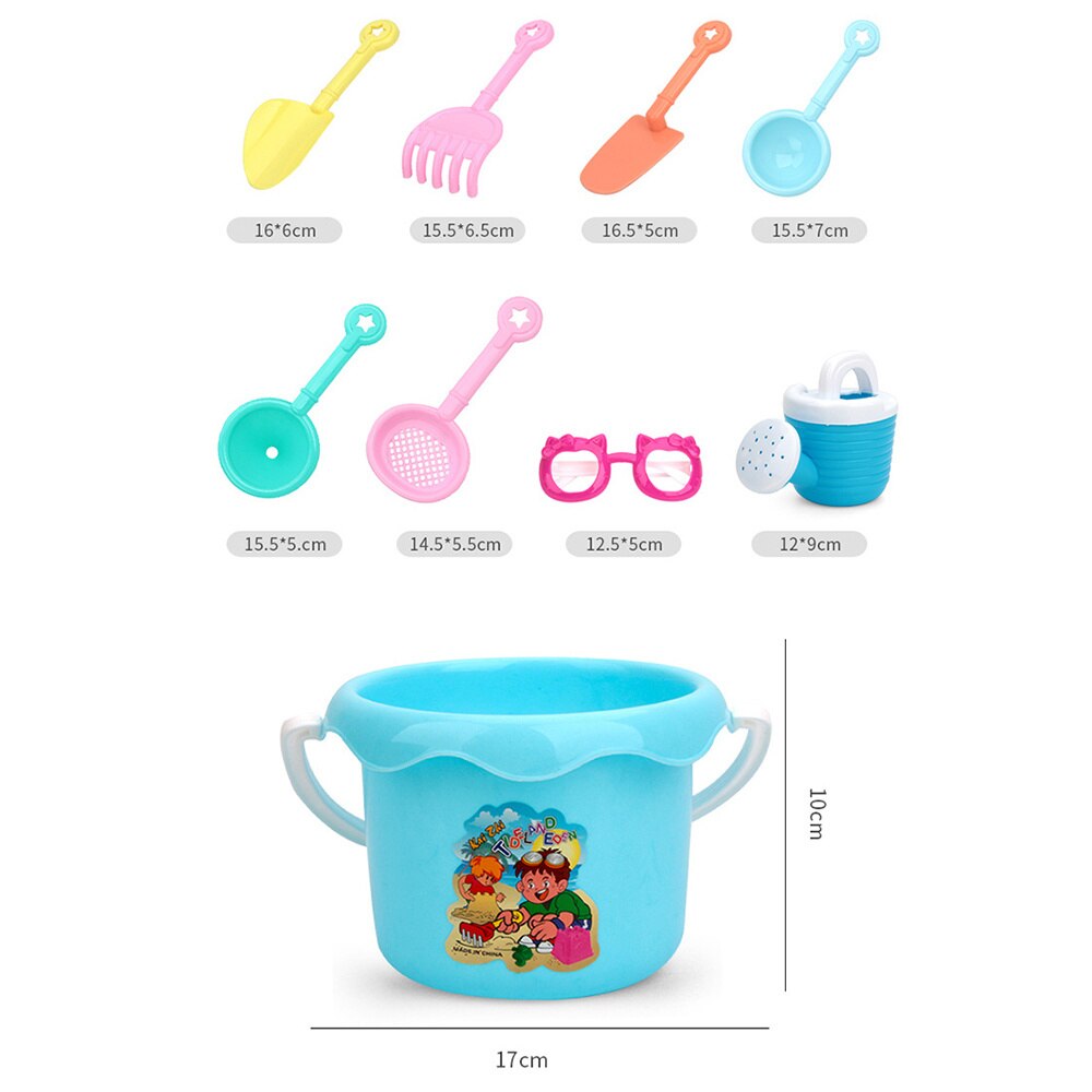 Multicolour Beach Toys Set Reusable Beach Bucket Shovel Water Toys for Children Great for Swimming Pool Bathtub Durable B99