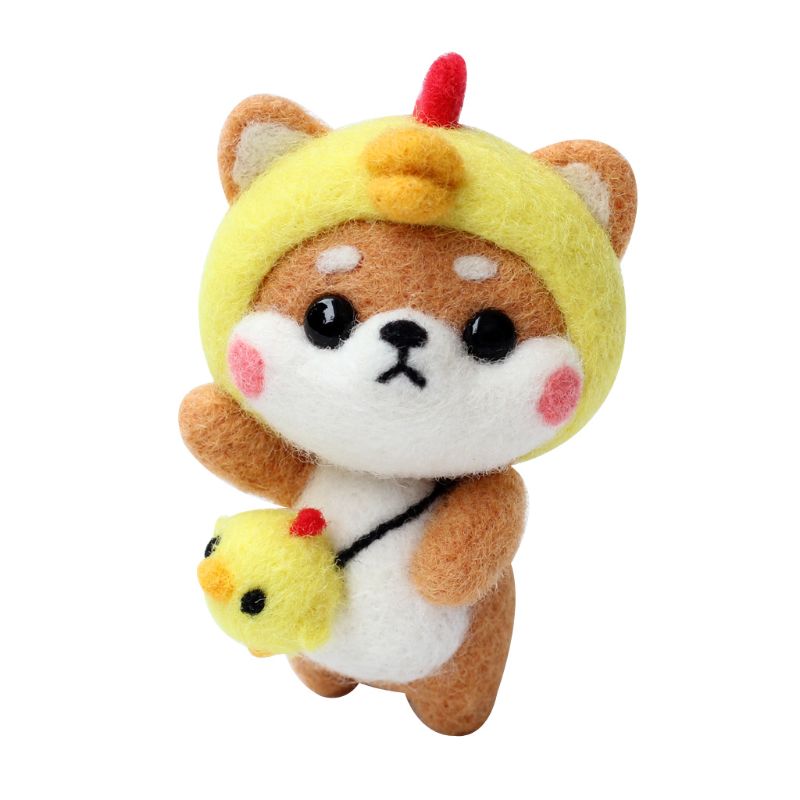 Lovely Dog Wool Felt Craft DIY Unfinished Poked Set Handcraft Needle Material: 06