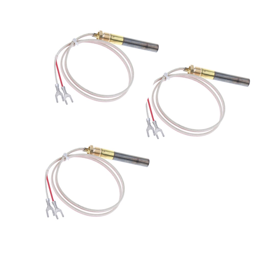 3PCS Gas Fireplace Thermopile Thermogenerator Pilot Generator Replacement 24 Inch (2 ft) long Easy to install