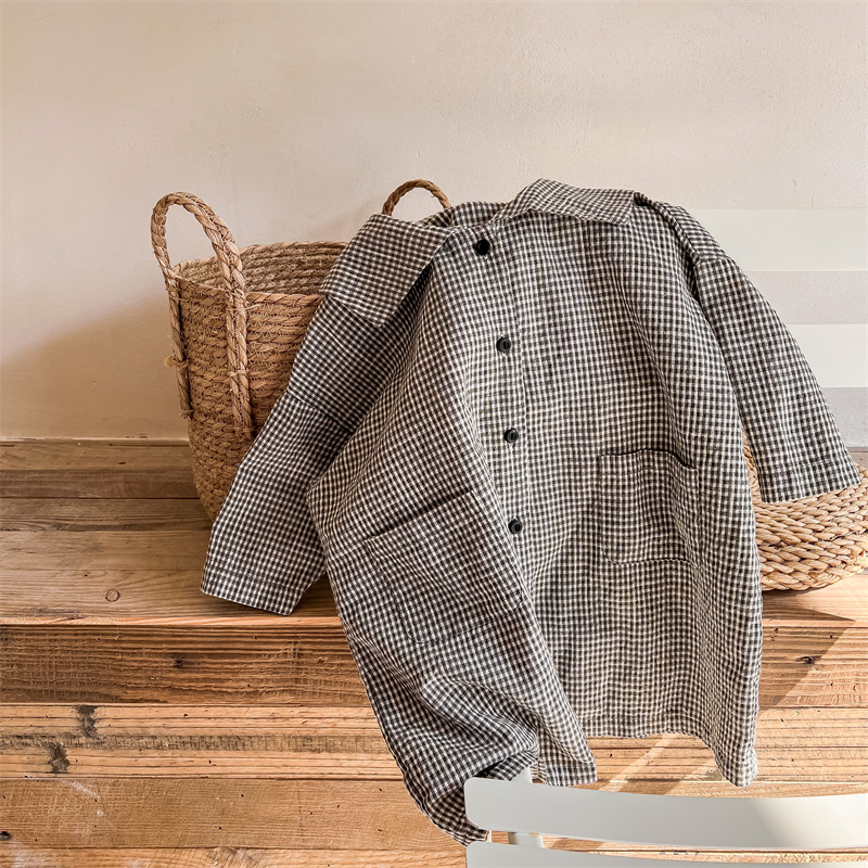 HoneyCherry Spring 2022 new girls long shirt jacket kids bluse baby girl maglie a manica lunga: 130cm