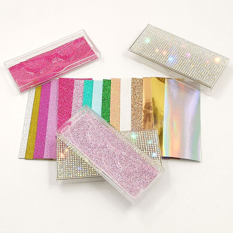 Neue Leere Diamant Lash Box Glitter Nerz Wimpern Fall ohne Wimpern Strass Wimpern Verpackung