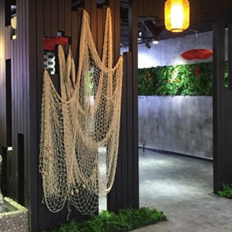 Hilo de algodón de red hecho a mano, redes de pescar decorativas, , red de pesca de estilo mediterráneo, decoración para de escena en la playa