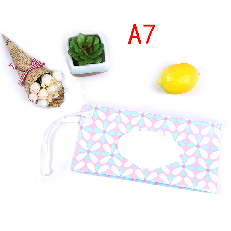 1pc miljövänliga babyservetter box våtservetter box rengöringsservetter bärväska clamshell snäpprem tork container fodral: A7