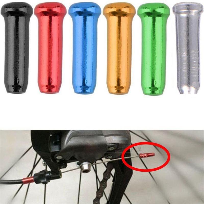 50 Stks/partij Fiets Brake Shifter Inner Cable End Caps Kabel Tips Draad End Cap Past Voor Brake Shift Derailleur inner Cable