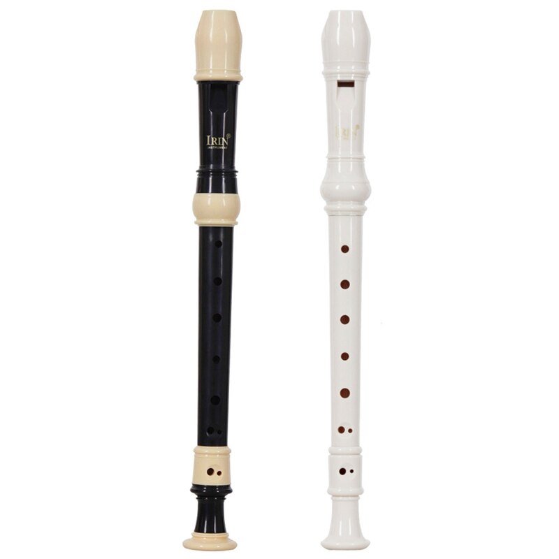 Irin 2 set abs sopran klarinett lång flöjt barock inspelare fingering musikinstrument tillbehör - svart & vitt