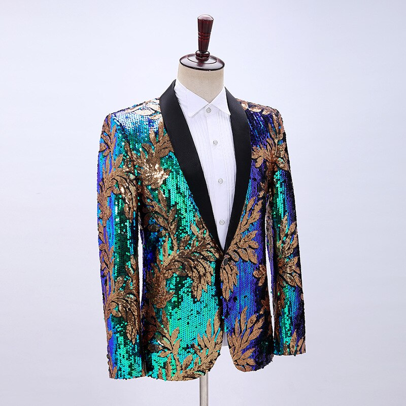 MAGE MALE - Queue De Costume à Paillettes Pour Homme - Coupe Ajustée