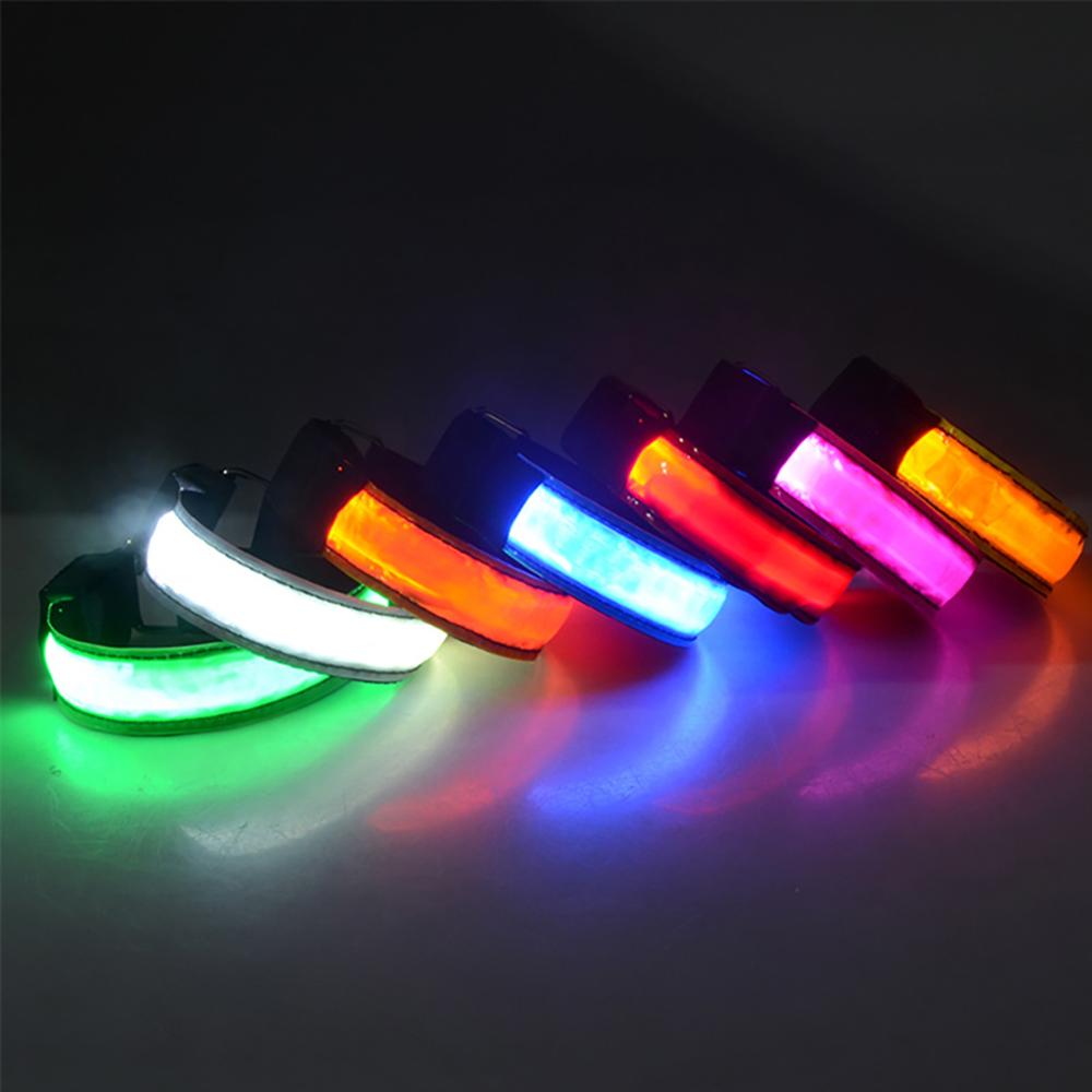 Usb genopladeligt led lysende armbånd reflekterende bånd nat sikkerhedsbånd løbe cykeludstyr til joggere cyklister vandrere koncerter