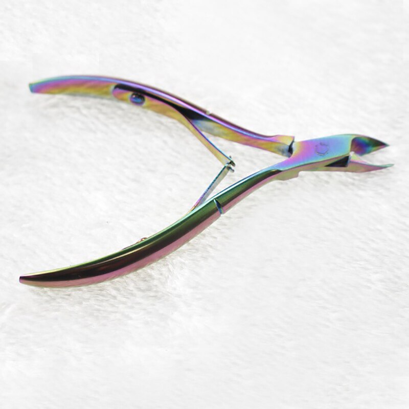 Shellhard 1Pc Rainbow Cuticle Nipper Chameleon Nail Cuticle Nipper Clipper Cutter Dode Huid Remover Manicure Nail Art Tool