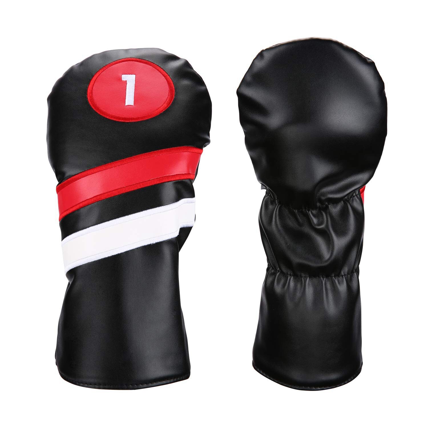 Golf Hoofd Covers 3 Stks/set Driver Fairway Hout Headcovers Zwart Rood Vintage Pu 1 3 5 Driver