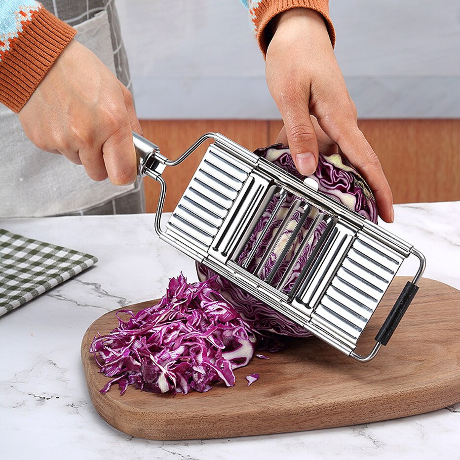 3-In-1 Multi-Use KItchen Slicer Set Lemon Cheese Stainless Steel Vegetable Cutter Replaceable Shredder For Onion Potato