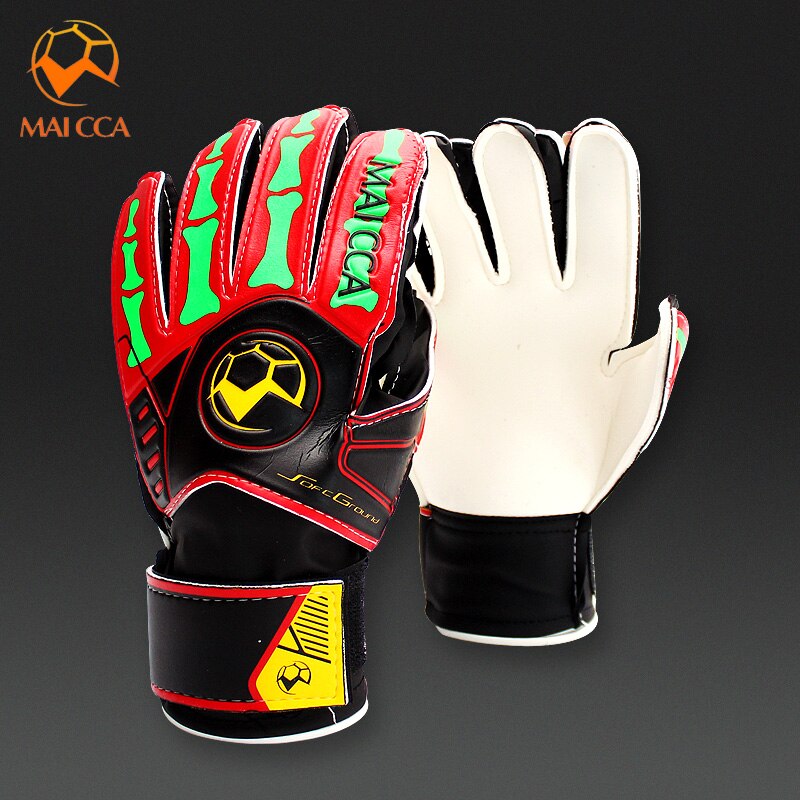 Los nuevos niños espesar látex guantes de portero de fútbol objetivo antideslizante transpirable guantes niños
