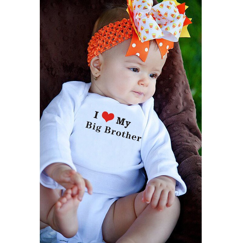 IK Hou Mijn Grote Zus Grote Broer Grappige Baby Bodysuit Katoen Lange Mouwen Body Baby Meisje Onesie Baby Baby Boy jumpsuit Kleding