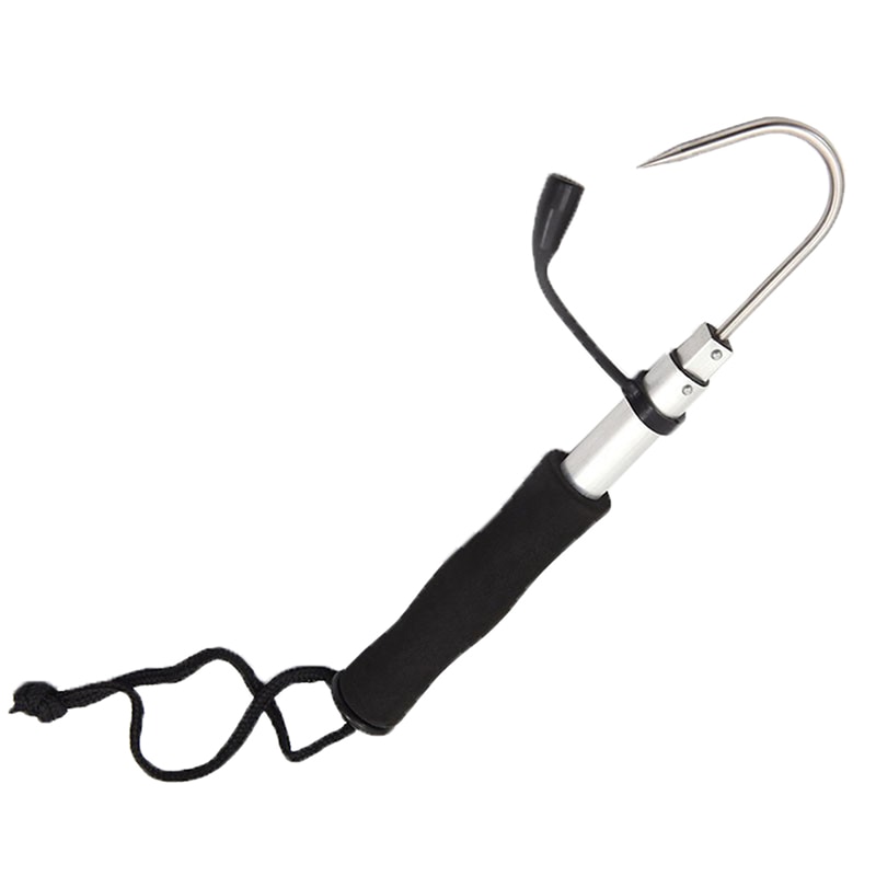 Retractable Fishing Gaff Sharp Hook Fishing Gear Hook Tackle With Soft Handle Fish Lip Grip Handle Grab Carp Outdoor Fish Tool